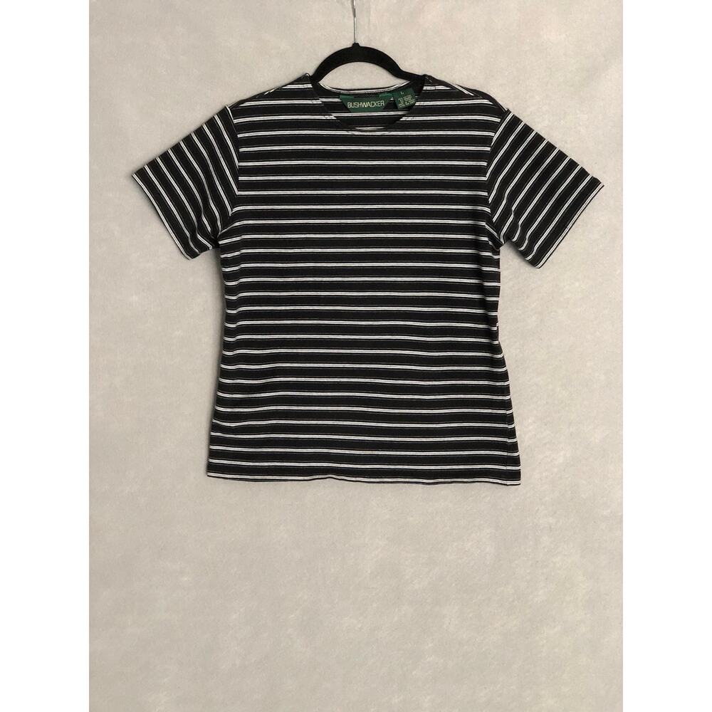 Bushwacker Stripe Tee Women's Large Crew Neck Short Sleeve